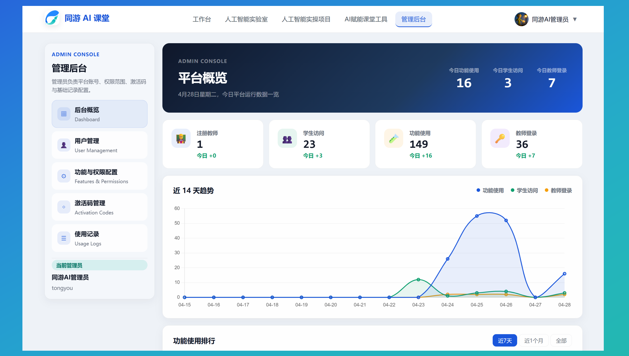 课堂数据全程留存